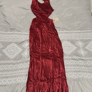 Meshki Burgundy Maxi Dress